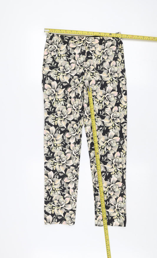 Topshop Women’s Multicoloured Floral Slim Trousers Size 8
