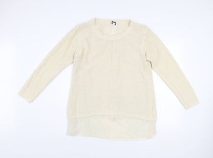 Womens UK Size M Bold Sugar Beige Pullover Jumper