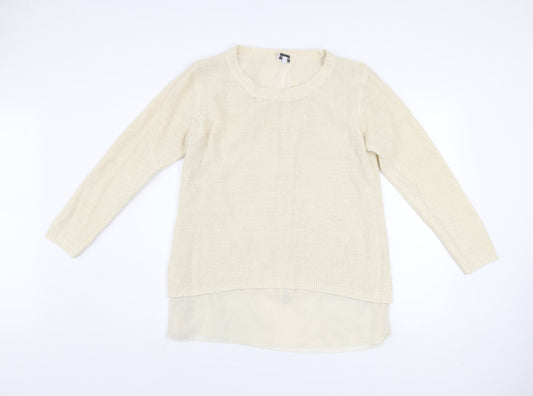 Womens UK Size M Bold Sugar Beige Pullover Jumper