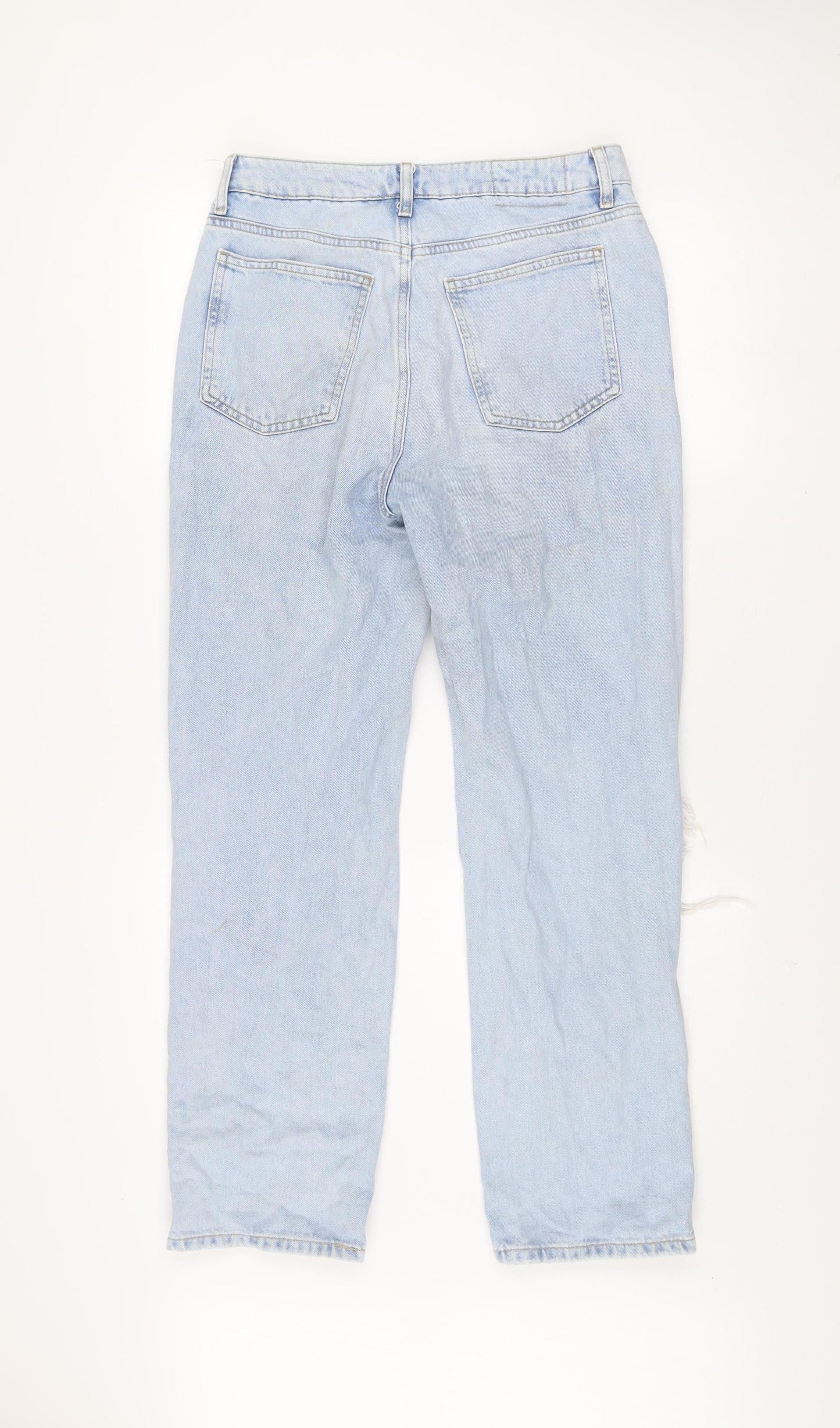 Primark Women’s Light Blue Distressed Boyfriend Jeans Size 10