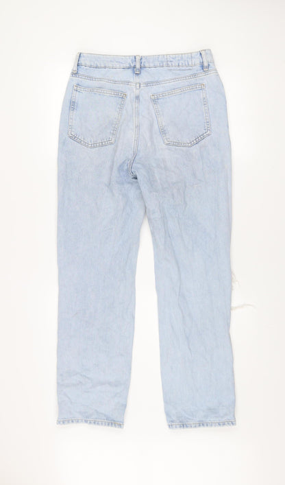 Primark Women’s Light Blue Distressed Boyfriend Jeans Size 10