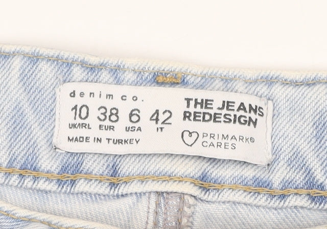 Primark Women’s Light Blue Distressed Boyfriend Jeans Size 10
