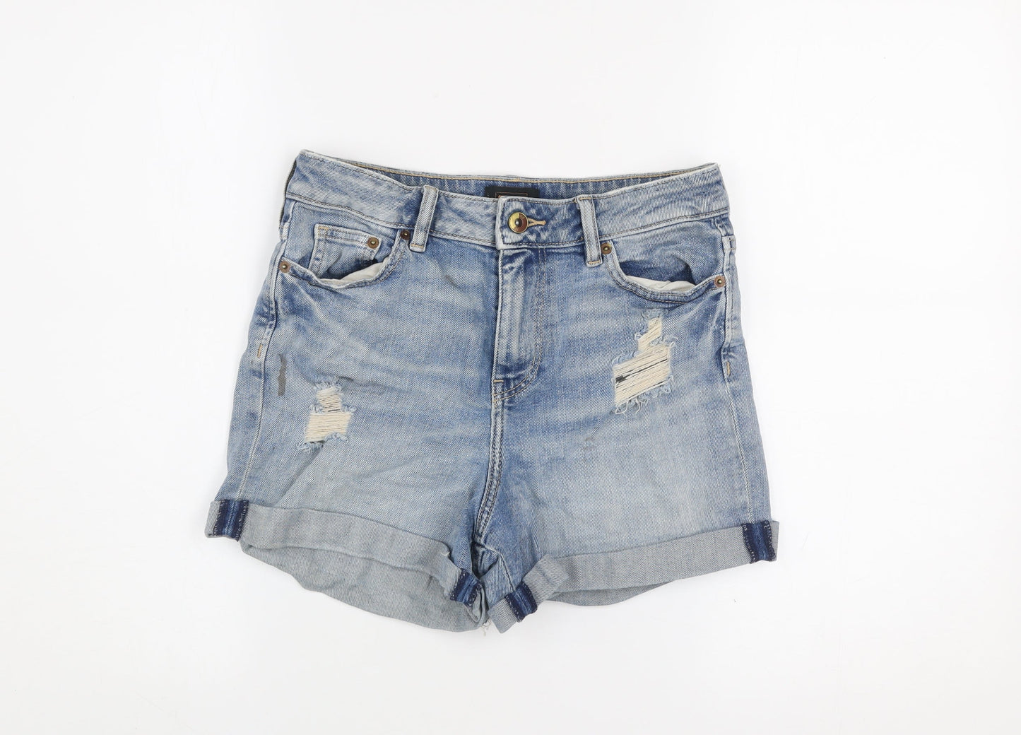 Womens UK Size 6 F&F Regular Fit Cut-Off Shorts