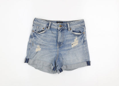 Womens UK Size 6 F&F Regular Fit Cut-Off Shorts
