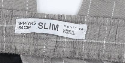 Boys UK Size 13-14 Years denim co. Slim Fit Jogger Grey Trousers