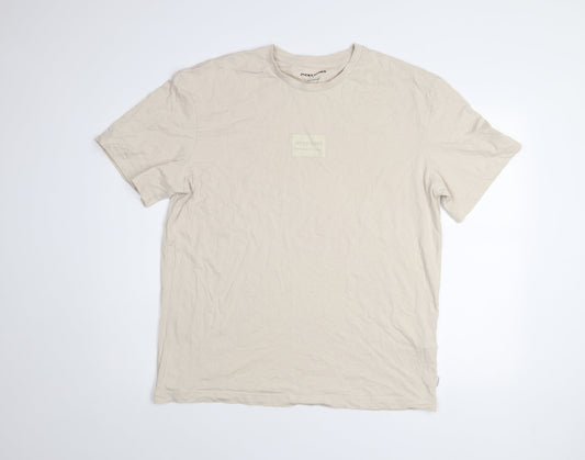 Mens UK Size XL JACK & JONES Beige  T-Shirt