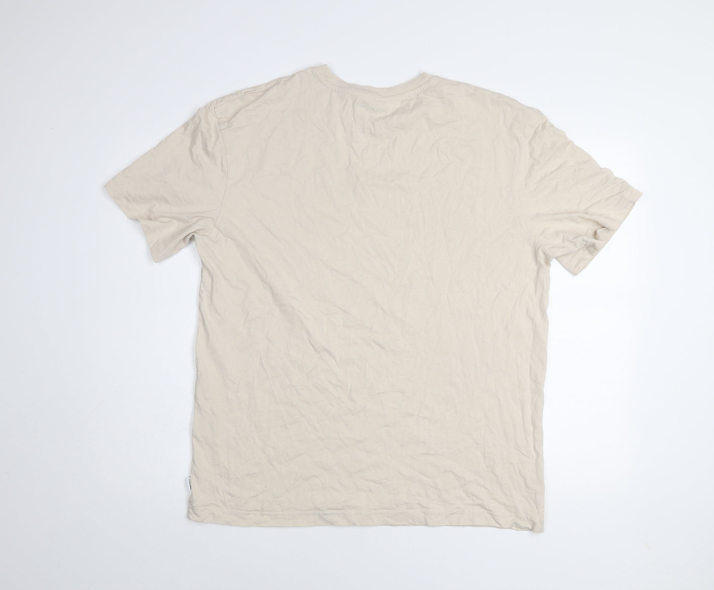 Mens UK Size XL JACK & JONES Beige  T-Shirt