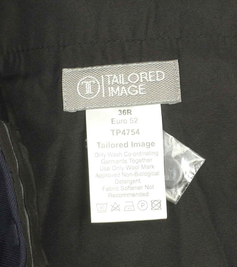 Tailored Image Men's Navy Blue 36R Pleated Chino Shorts Wool Blend