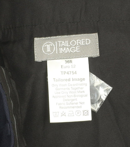 Tailored Image Men's Navy Blue 36R Pleated Chino Shorts Wool Blend