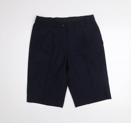 Tailored Image Men's Blue 36 Regular Pleated Chino Shorts