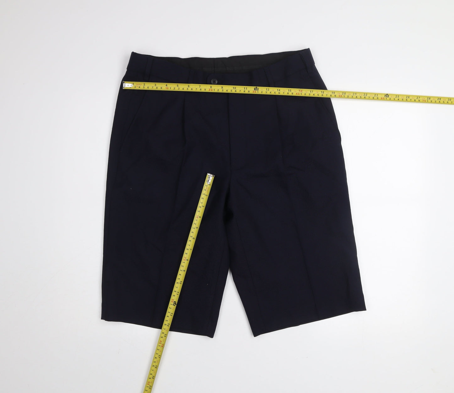 Tailored Image Men's Blue 36 Regular Pleated Chino Shorts