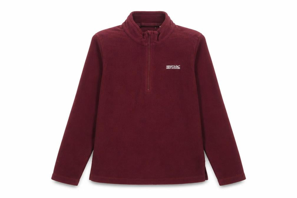 Regatta Girls Red Fleece Quarter Zip Pullover Sweatshirt 11-12 Years
