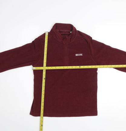 Regatta Girls Red Fleece Quarter Zip Pullover Sweatshirt 11-12 Years