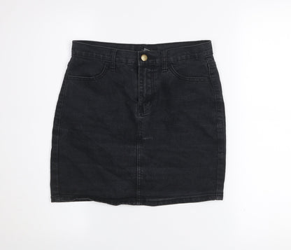 Forever 21 Women's Black Denim Short Pencil Skirt Size S