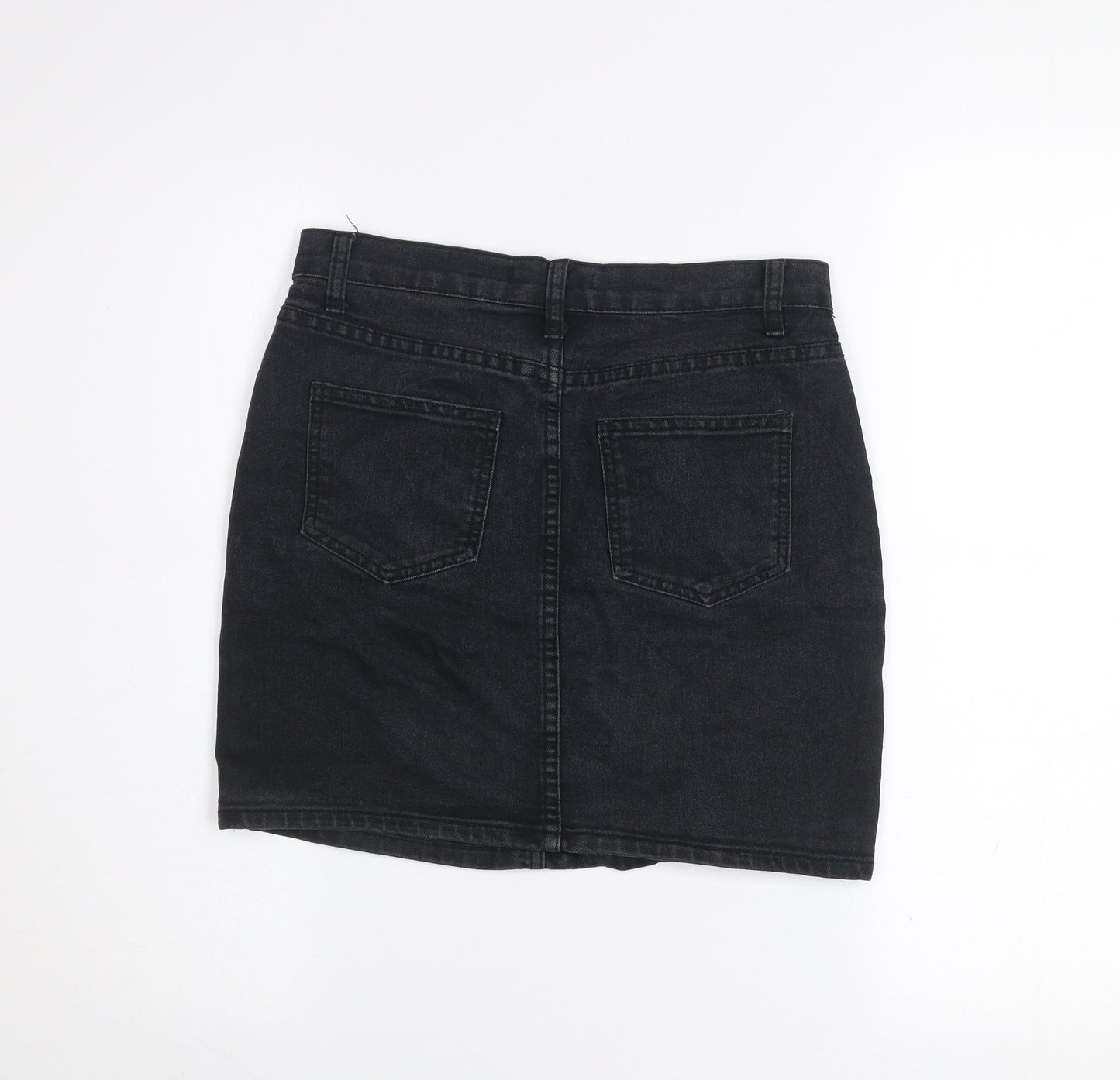 Forever 21 Women's Black Denim Short Pencil Skirt Size S