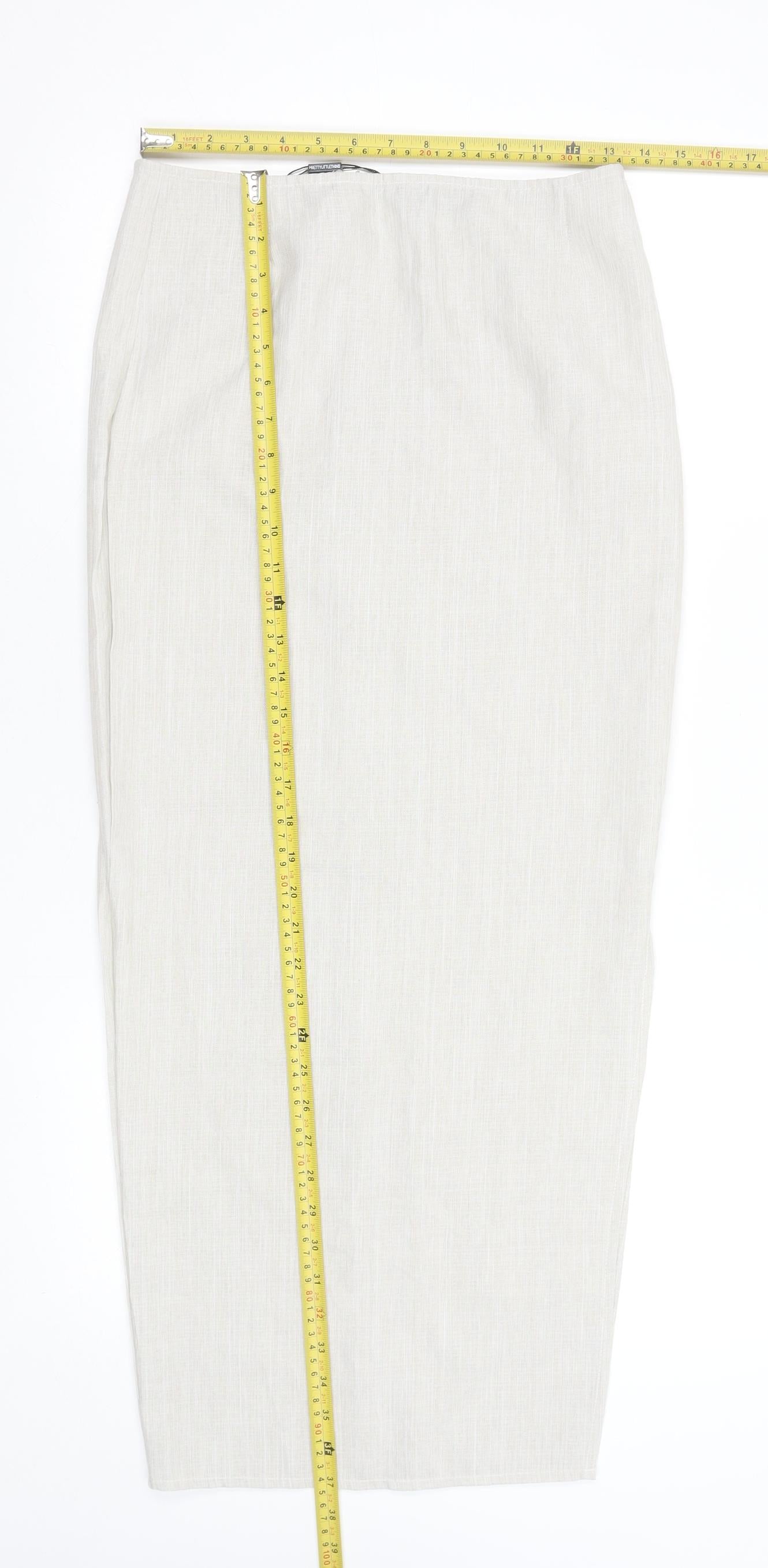 Womens UK Size 6 PRETTYLITTLETHING Straight & Pencil Jersey Skirt