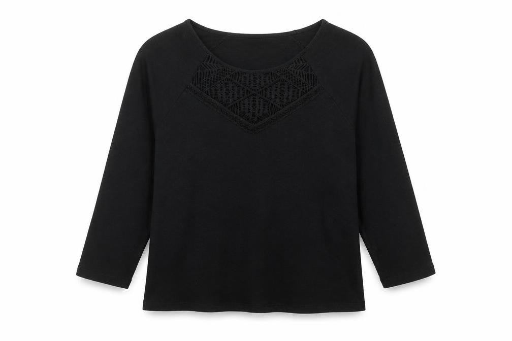 Womens UK Size M Jeanswest Black Tunic Blouse