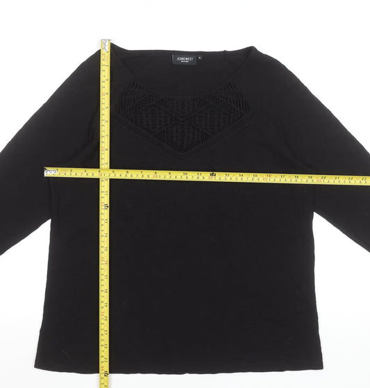 Womens UK Size M Jeanswest Black Tunic Blouse