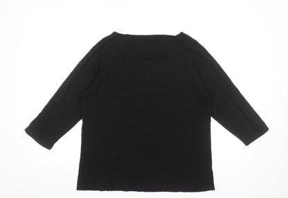 Womens UK Size M Jeanswest Black Tunic Blouse