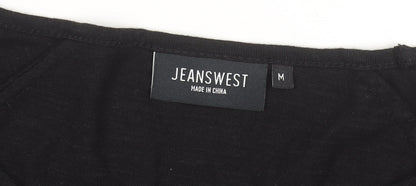Womens UK Size M Jeanswest Black Tunic Blouse