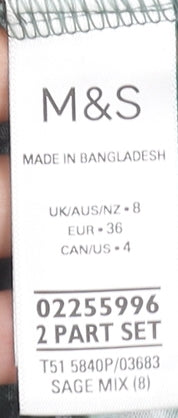 Marks and Spencer Women’s Green Camouflage Tank Top Size 8