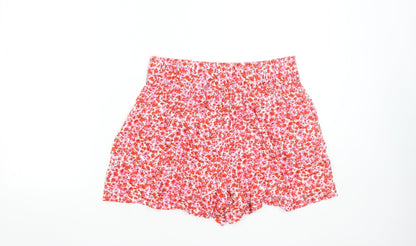 Marks and Spencer Womens Multicoloured Floral Viscose Culotte Shorts Size 12
