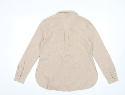 Womens UK Size 8 New Look Beige Tunic Blouse