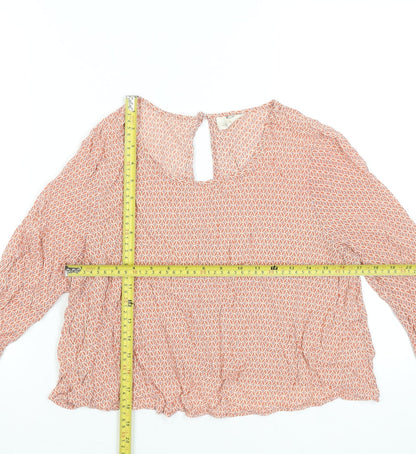Womens UK Size S Pins and Needles Orange Bohemian Blouse