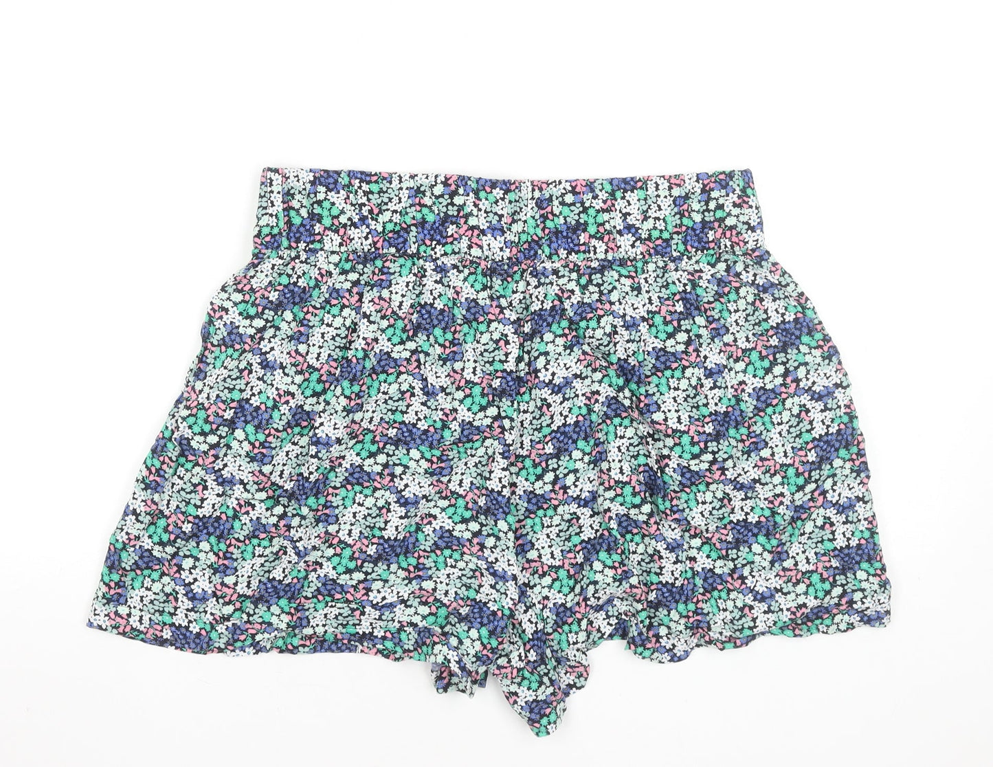 Marks and Spencer Womens Multicoloured Floral Culotte Shorts Size 12