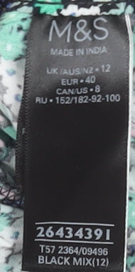 Marks and Spencer Womens Multicoloured Floral Culotte Shorts Size 12