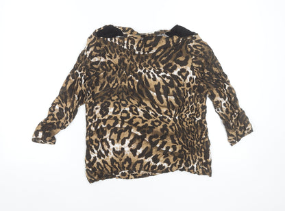 Womens UK Size 12 Marks and Spencer Brown Tunic Blouse