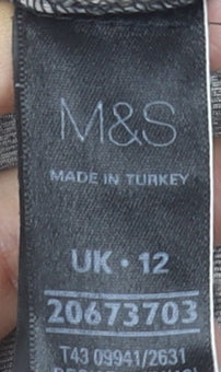 Womens UK Size 12 Marks and Spencer Brown Tunic Blouse
