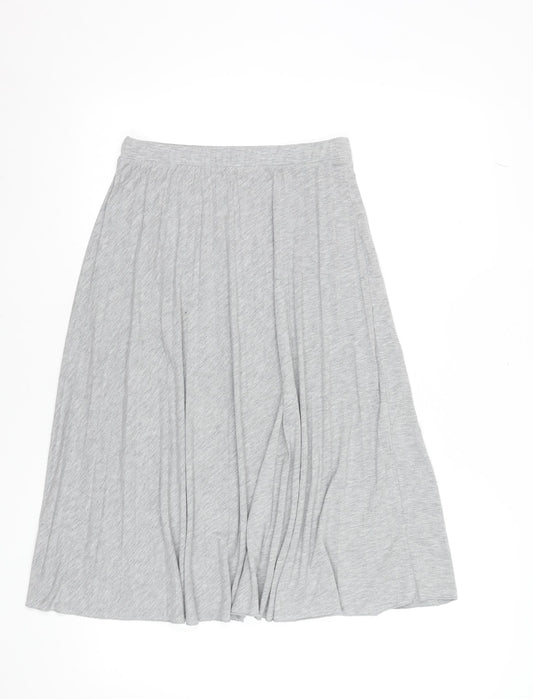 Dorothy Perkins Women Grey A-Line Jersey Knee Length Skirt Size 8
