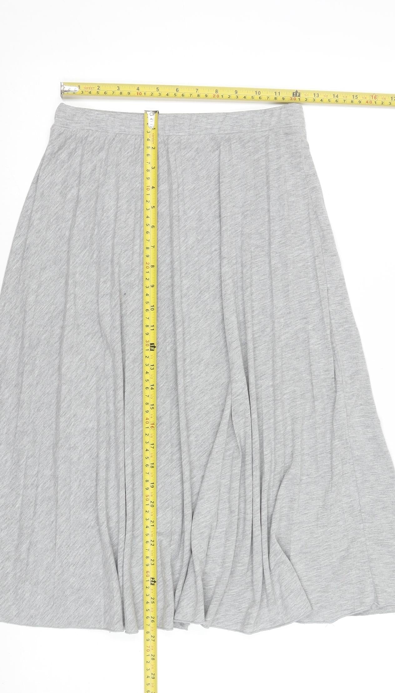 Dorothy Perkins Women Grey A-Line Jersey Knee Length Skirt Size 8