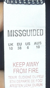 Missguided Women's Navy Blue Off Shoulder Mermaid Maxi Dress Size 10