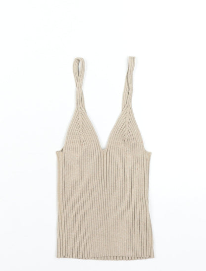 Womens UK Size XS H&M Beige Camisole Tank