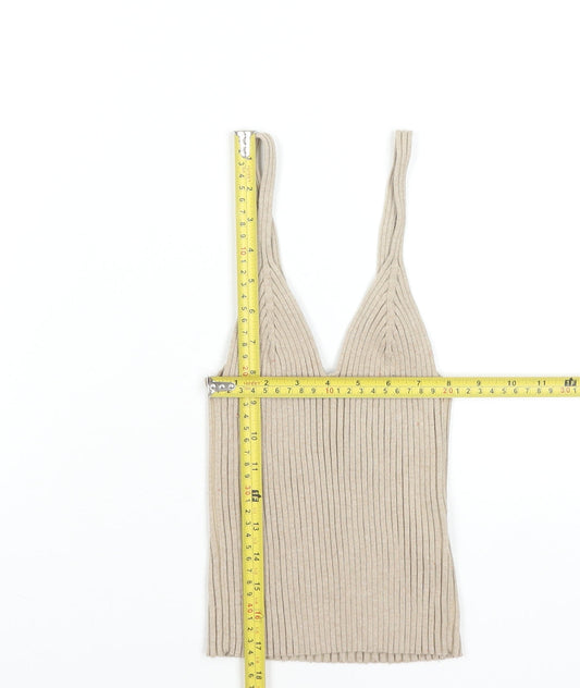 Womens UK Size XS H&M Beige Camisole Tank