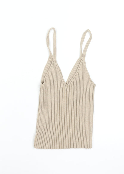 Womens UK Size XS H&M Beige Camisole Tank