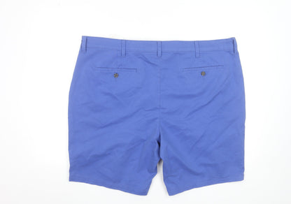 Marks and Spencer Men's Blue Chino Shorts 44 Regular Cotton Stretch