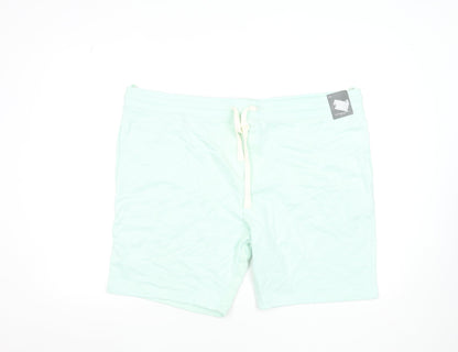 Marks and Spencer Men’s Green 3XL Sweat Shorts with Drawstring Waist