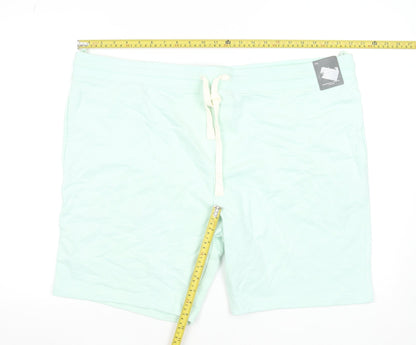 Marks and Spencer Men’s Green 3XL Sweat Shorts with Drawstring Waist