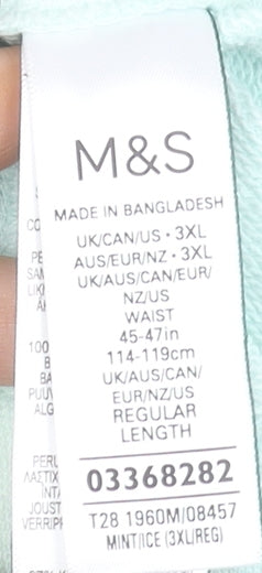 Marks and Spencer Men’s Green 3XL Sweat Shorts with Drawstring Waist