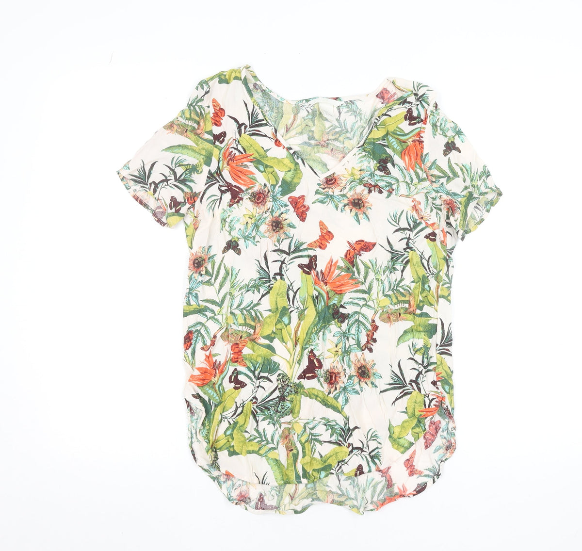 Womens UK Size 6 H&M Multicoloured Basic Blouse