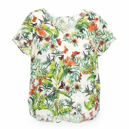 Womens UK Size 6 H&M Multicoloured Basic Blouse