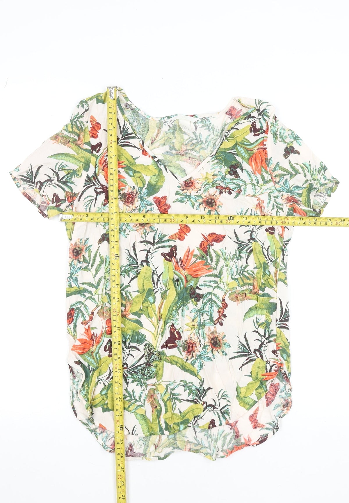 Womens UK Size 6 H&M Multicoloured Basic Blouse