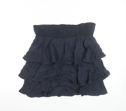 Womens UK Size S Zara Basic Mini Linen Skirt
