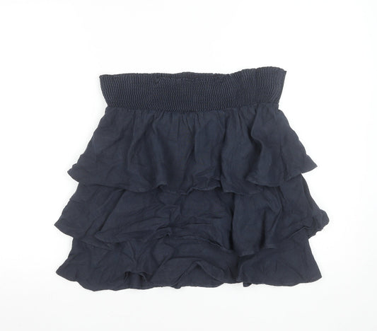Womens UK Size S Zara Basic Mini Linen Skirt