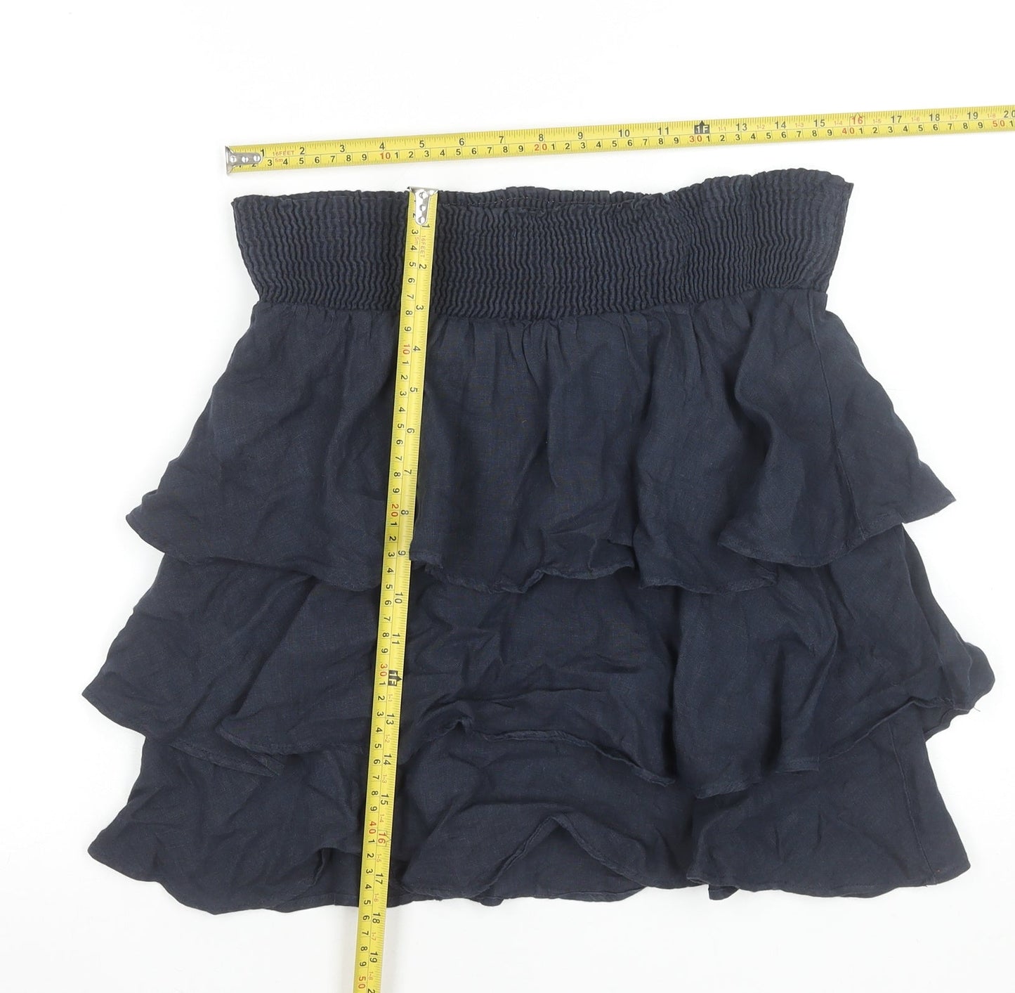 Womens UK Size S Zara Basic Mini Linen Skirt