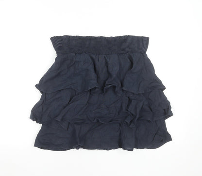Womens UK Size S Zara Basic Mini Linen Skirt