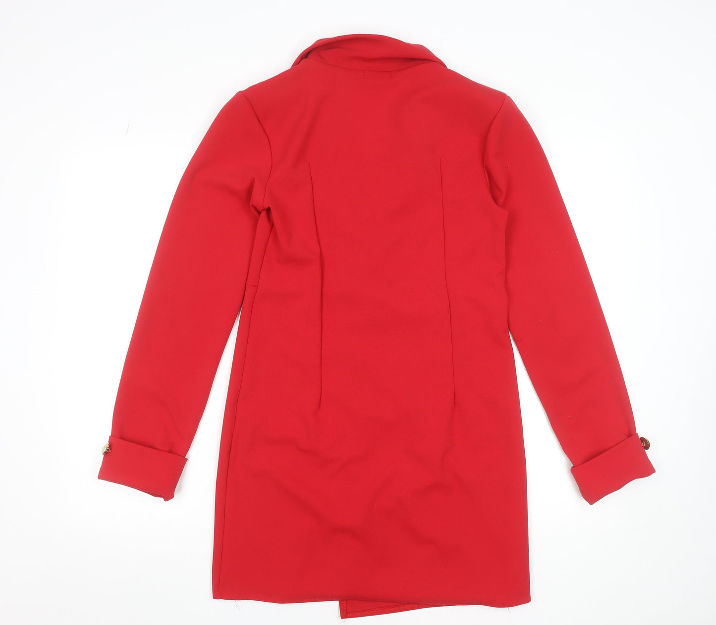 PrettyLittleThing Women's Red Size 12 Blazer Dress Long Sleeve Formal Style